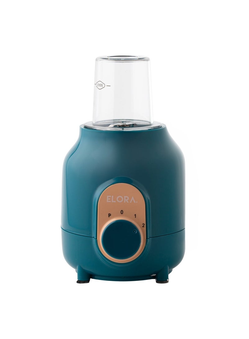 ELORA 2-In-1 Blender with 3 Speed Settings & Pulse Function | 1.5L Jar | 300–350W Motor | Stainless Steel Blades | EL-BL-3219 Dark Green - Image 4
